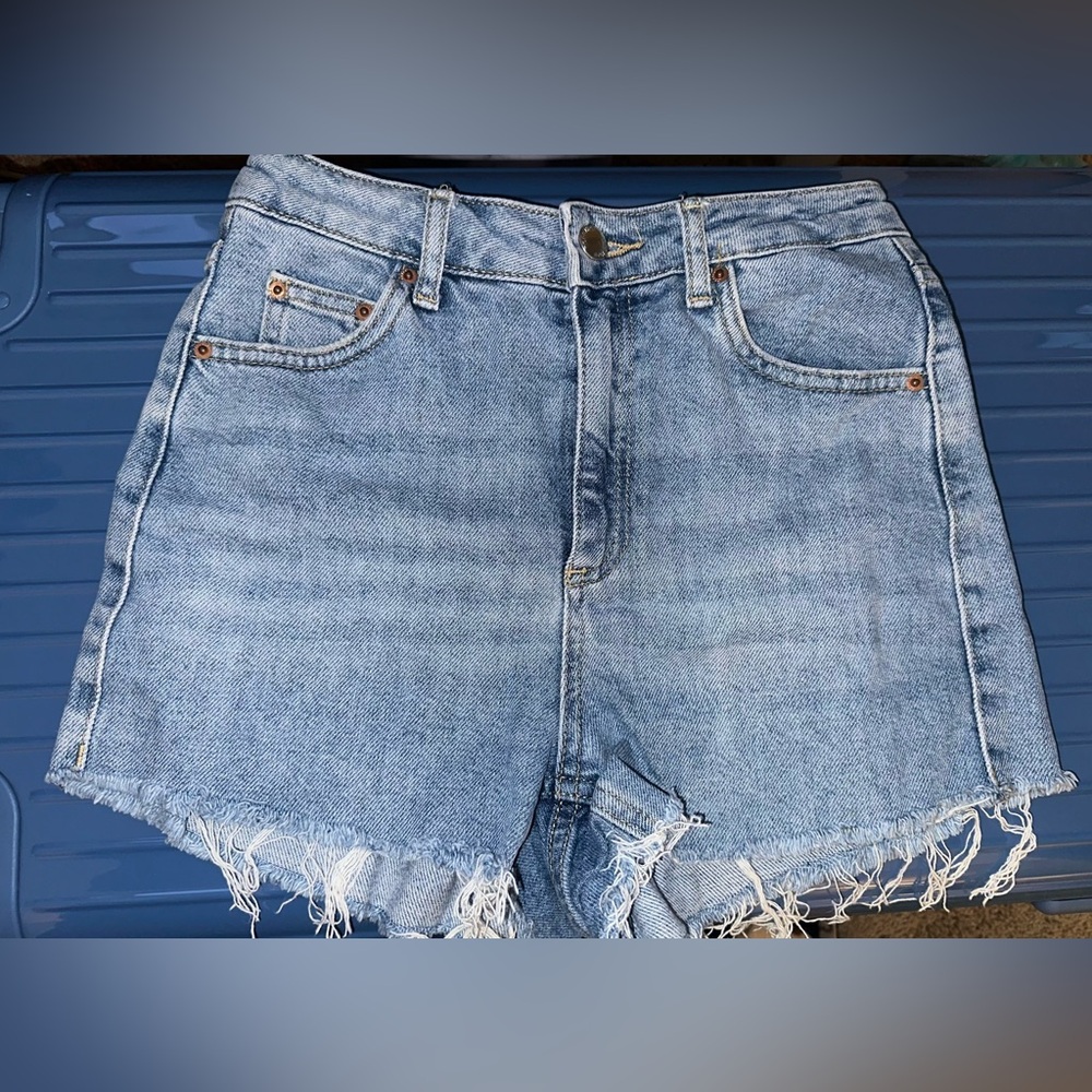 Topshop Light Blue Jean Shorts